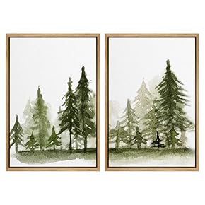 SIGNWIN 2 Piece Framed Canvas Wall Art Nordic...