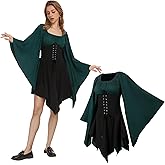 rumnigh Women Elf Costume Renaissance Traditional Irish Dress,Medieval Dress, Women Costume Halloween Cosplay