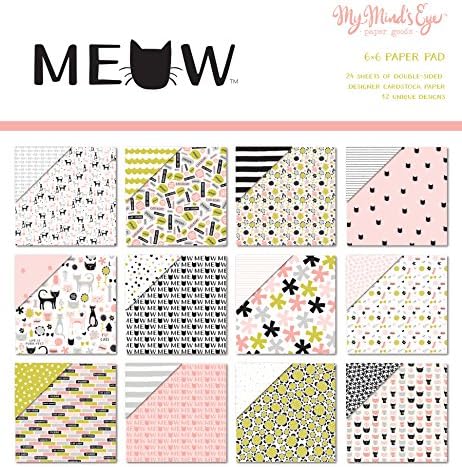 My Mind's Eye Double-Sided Paper Pad 6"X6" 24/Pkg-Meow, 12 Designs