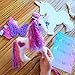Unicorn Sewing Kit for Girls - Felt Craft Kit for Beginners - Makes 2 Glitter White Felt Stuffed Unicorns