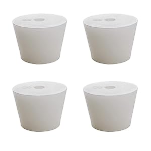 Silicone Stopper, 4 PCS Airlock Stopper, Carboy Airlock Stopper with 8mm Hole, Silicone Plugs for Homebrewing Beer/Kombucha (#8)
