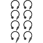 Ovxznts Snake Bite Jewelry Long Spike Lip Piercing Jewelry Surgical Steel Lip Rings Hoop 16g Horseshoe Ring Vertical Labret Piercings for Women Men