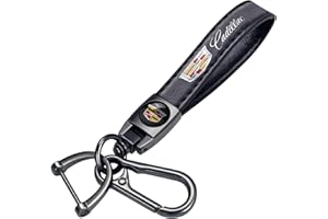 Xiconbao Genuine Leather Car Keychain for Cadillac Escalade CT4 CT5 CT6 ATS CTS SRX XT5 Series Car Key Chain Ring Accessories for Men and Woman