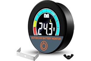 Battery Monitor Voltage Meter 12V 24V 48V 60V 72V 84V Waterproof Digital Indicator Round Golf Cart Battery Meter Embedded LCD