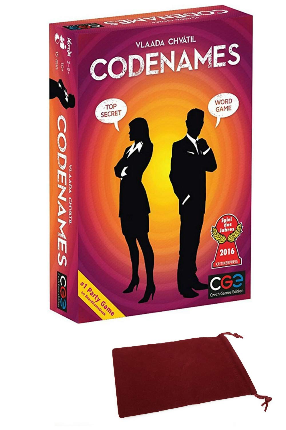 Buy Codenames Board Game / Code Names Cooperative Spy Boardgame for Adult  Family Friend / Party Codeword Secret Agent Game Bundle with Chessex  Drawstring Bag Online at desertcartOMAN
