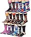 James Fiallo Mens 18-Pairs Colorful Patterned Funky Dress Socks M58+M169-18