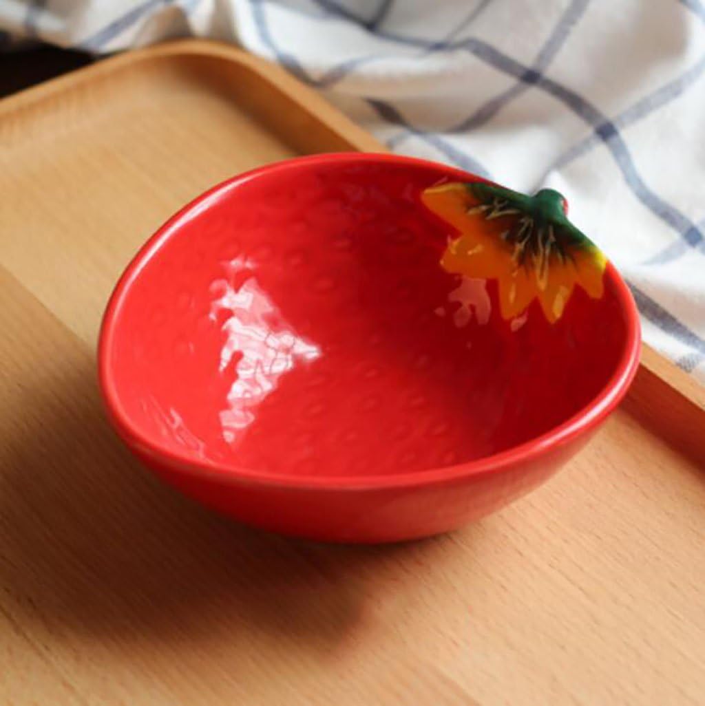 Salad bowl Fruit bowl Creative Cute Hand-Painted Fruit Bowl Creative Ceramic Tableware- Salad/Fruit/ Cute cartoon dessert bowl Cereal bowl，Ramen bowl (Color : 8*)