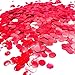 Red Foil Metallic Round Table Scatter Decor - Circle Dots Mylar Confetti for Wedding, Bachelorette, Valentine's, Mother's Day, Baby Shower & Birthday Parties - 60g