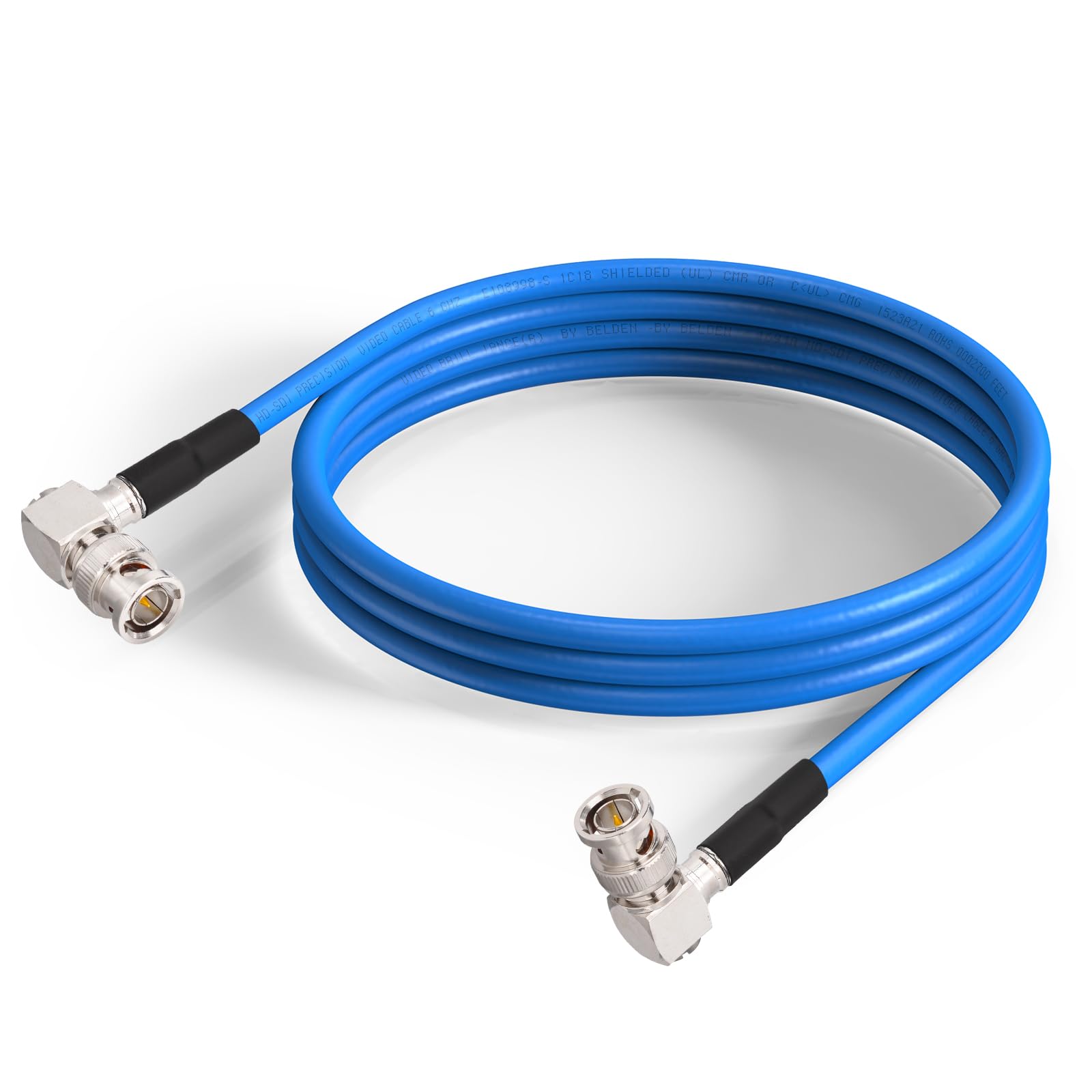 Superbat 3G/6G/12G SDI Cable 2m BNC Male to Male (Both Right Angle) Belden 1694A SDI Video Cable 75ohm for HD Camera CCTV Monitor Audio Video Equipment Supports HD-SDI/3G-SDI/6G-SDI/12G-SDI/4K/8K