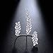 dnswez 925 Sterling Silver Cubic Zirconia Bridal Rings Sets Oval Cut CZ Engagement Rings Wedding Band for Women (Silver, 12)