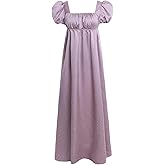 Vibsion Regency Dresses for Women Luxurious Rhinestone Satin Victorian Party Gown