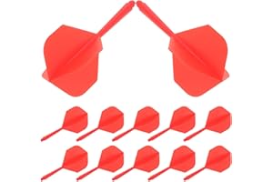Zerodeko Integrated Plastic Dart Shafts Lightweight Material 12pcs with Flights for Comfort for Casual Dart
