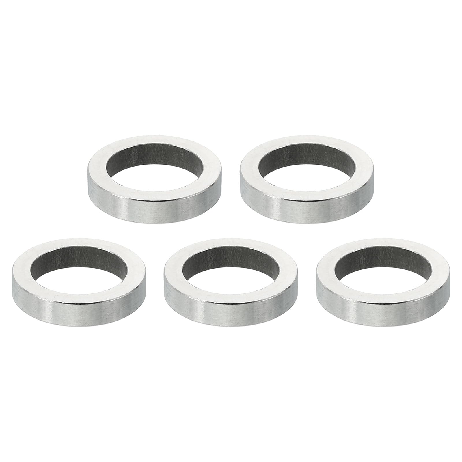 PATIKIL M10 Stainless Steel Spacers, 5 Pcs Metal Spacer Stainless Steel 10.2mm ID x 14mm OD x 3mm L Spacer Screw Standoff Round for 3/8" M10 Screw Bolts