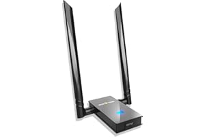 WiFi Adapter For Big Room, 1200Mbps Usb Wireless Network Adapter AC With 5dBi High Gain Antenna Compatible with Windows 10 8.