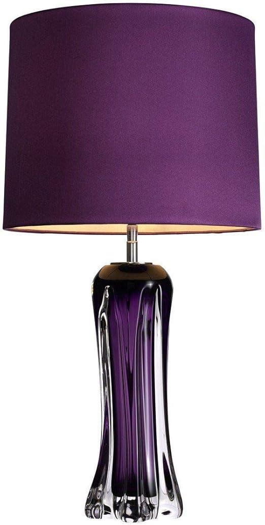 purple glass lamp base