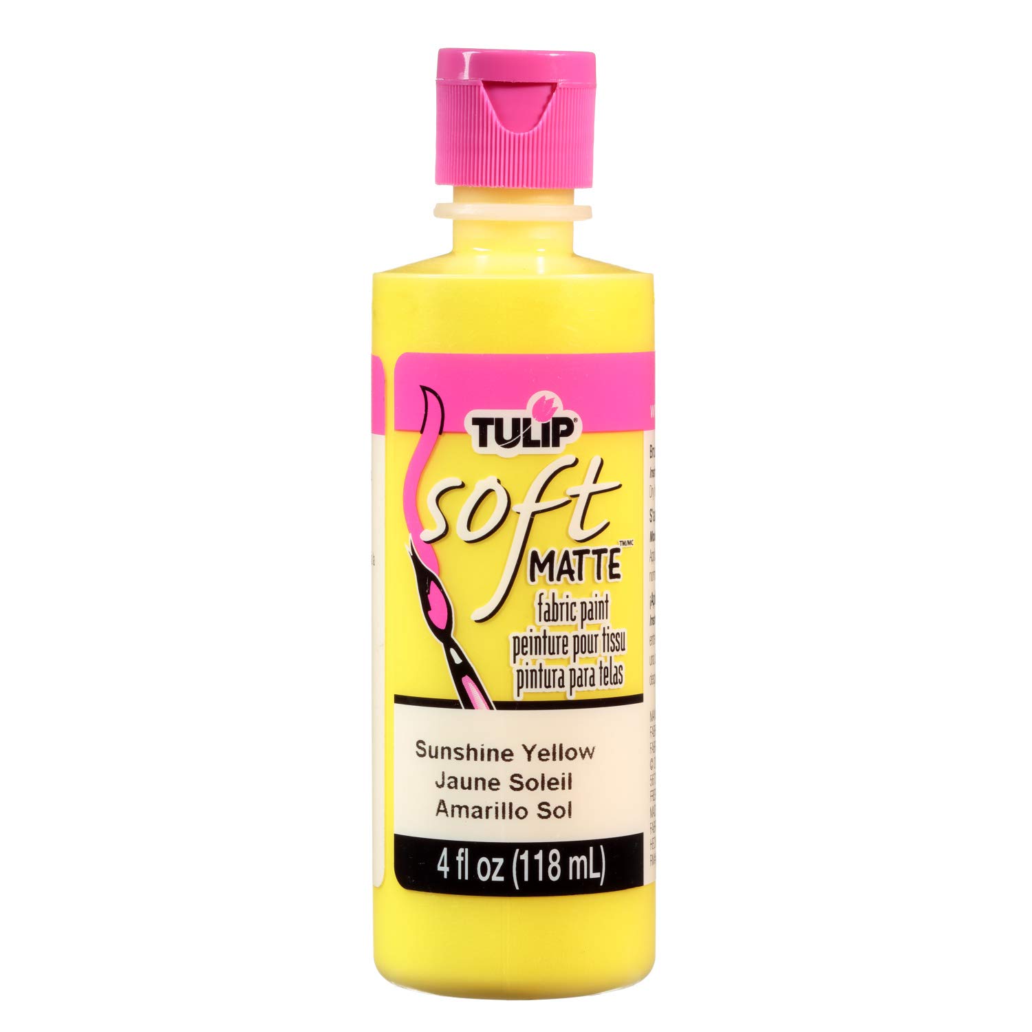 I Love To Create Tulip Soft Fabric Paint 4oz-Matte-Sunshine Yellow, Other, Multicoloured, 118 ml (Pack of 1)