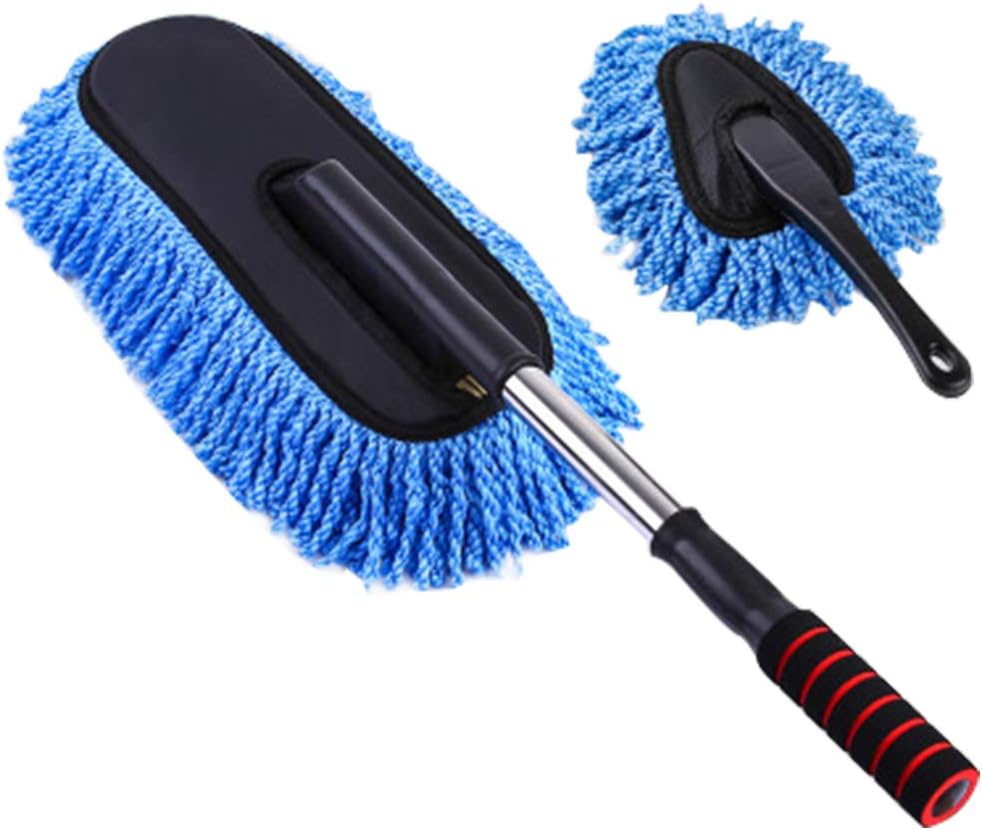 vitihipsy Car Duster Wash Brush car cleaning Interior Wipe Cloth with Extendable Handle