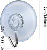 Lanzn 10 PCS Suction Cup Hooks 4.5cm Transparent Wall Hangers Sucker Pads view 2