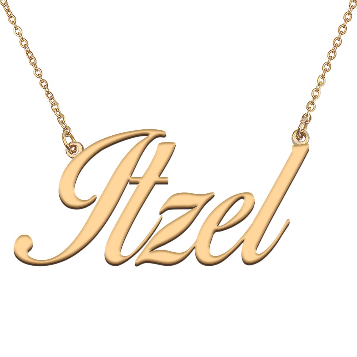 HUAN XUN Customized Custom Simple Any Name Necklace