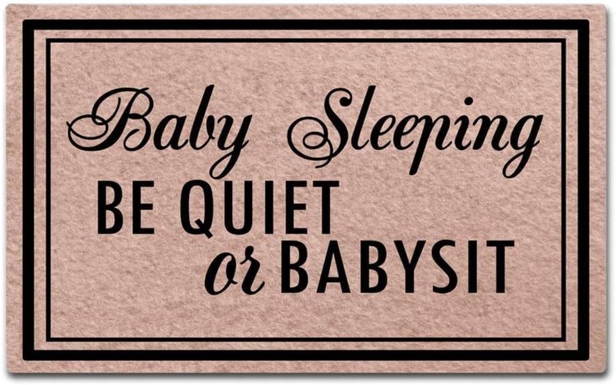 Maplehome Custom Door Mats Baby Sleeping Doormat Indoor/Outdoor Door Mat 18x30 Inch Bathroom Mats Home Decoration Non-woven Fabric Non slip