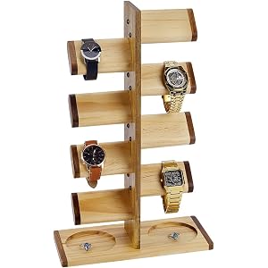 PH PandaHall Wooden Watch Stand Watch Holder Tower Watches Display Racks Wristwatch Holder Stand Multiple Jewelry Organizer f