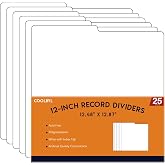 Vinyl Record Divider - 25 Pack 12 Inch LP Dividers for Record Storage