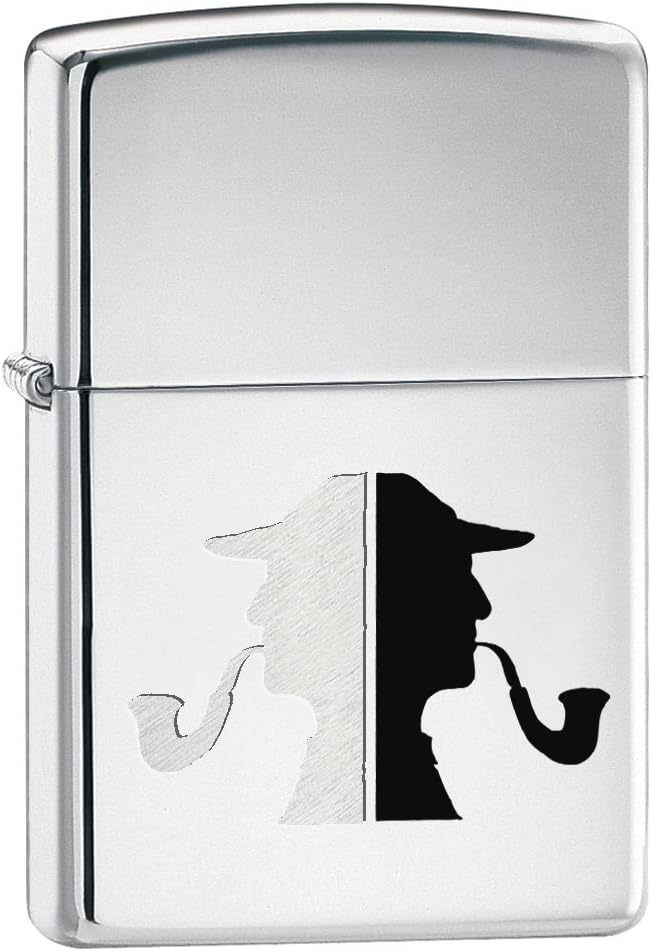 Sherlock Holmes Pipe Lighter Zippo chrome Amazon.co.uk Garden & Outdoors