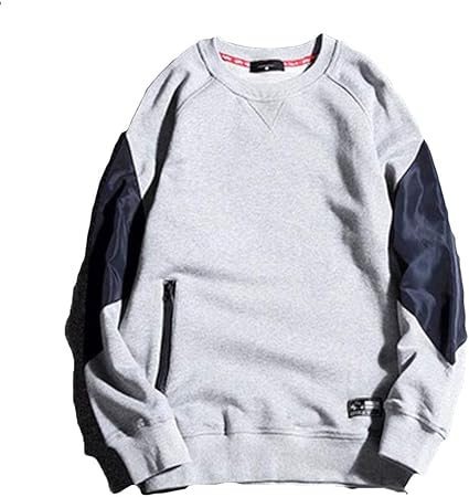 Amazon Alppv パーカー メンズ ファッション 韓国風 おしゃれ スウェット パーカー 秋 用 長袖 丸首 上着 ゆったり 無地 かっこいい パーカー スウェット トレーナー パーカー 通販