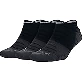 Nike Dry Cushion No-Show Training Socks (3 Pair) (Medium, Black)