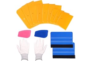 Swpeet 14Pcs 2.83" 4" 5" 6" Body Filler Spreaders with Protective Gloves Assortment Kit, Including Automotive Body Fillers Pl