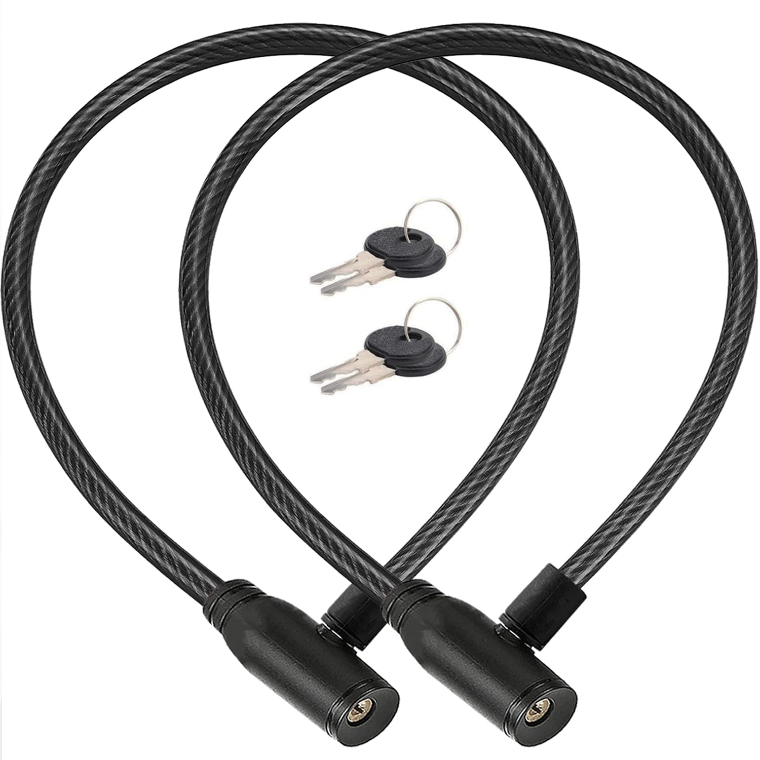 Turnaroundtech Lock for Electric Scooter 2 Pcs Cable with Keys Steel 60 Cms Padlock Electric Scooter Anti-theft