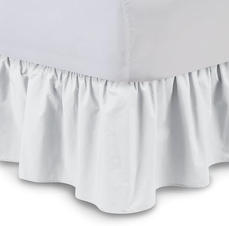 White bed skirt queen amazon Clearance