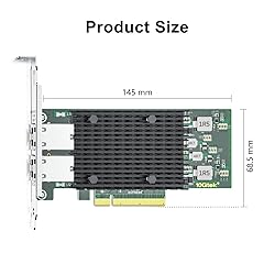 10Gtek 10Gb Dual RJ45 Port Network Card with X540