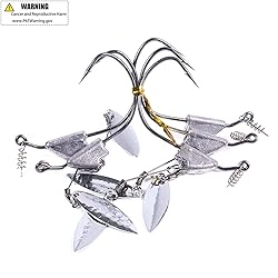 5PCS Keel Weighted Swimbait Hooks with Blade