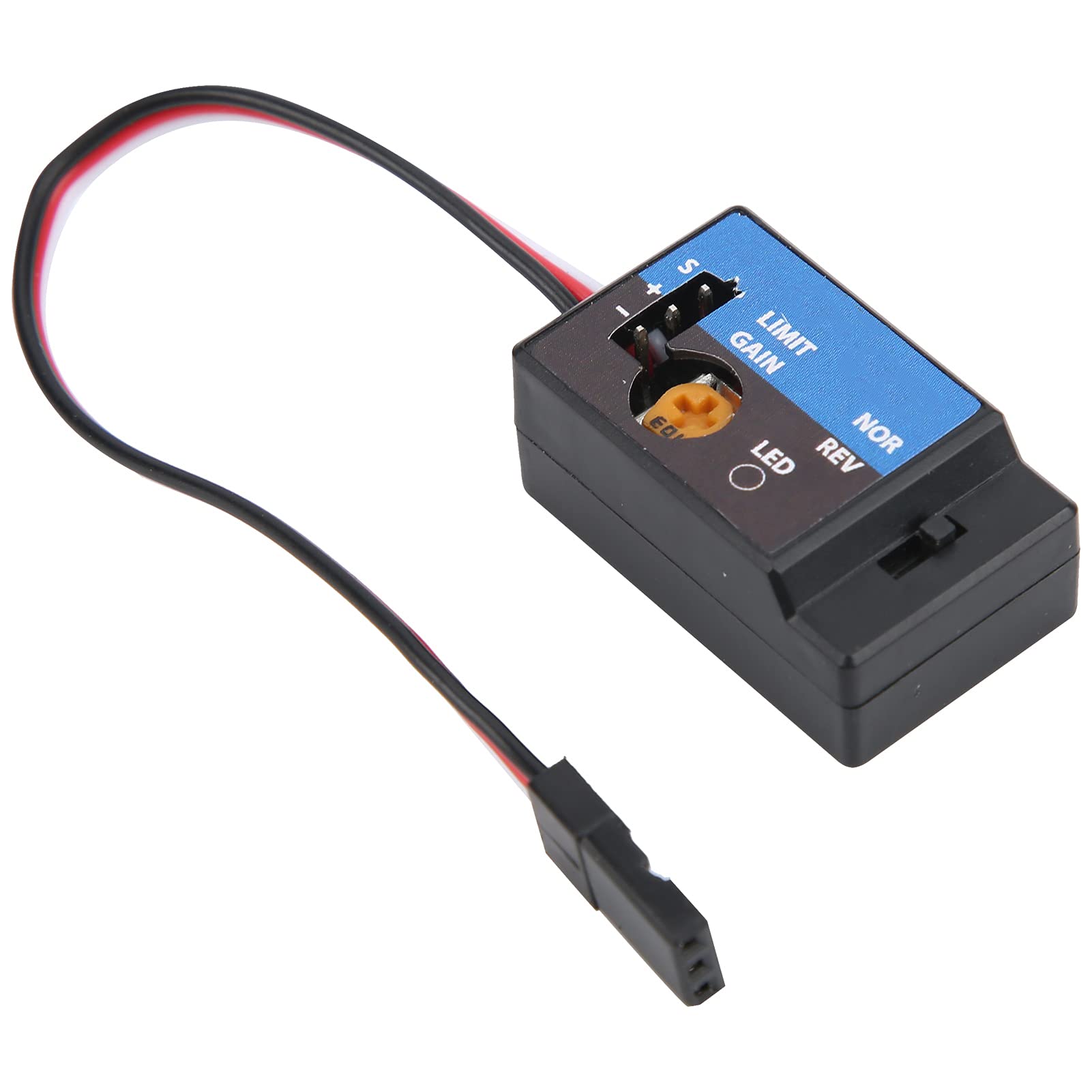 equlup RC Gyro Module, Racing Car Gyroscope Controls 46V Mini Gyro Stabilizer SMM System Drift Drive Automatic Stability Adjustable for WPL D12