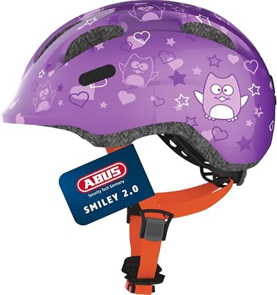 ABUS Smiley 2.0 Childrens Helmet - Lightweight Durable EPS Shell Kids Bike