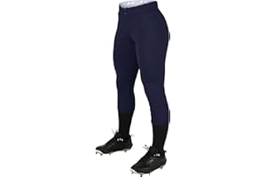 Champro Girls Fireball Low-Rise Knicker-Style Fastpitch Softball Pants in Solid Color with Reinforced Knees