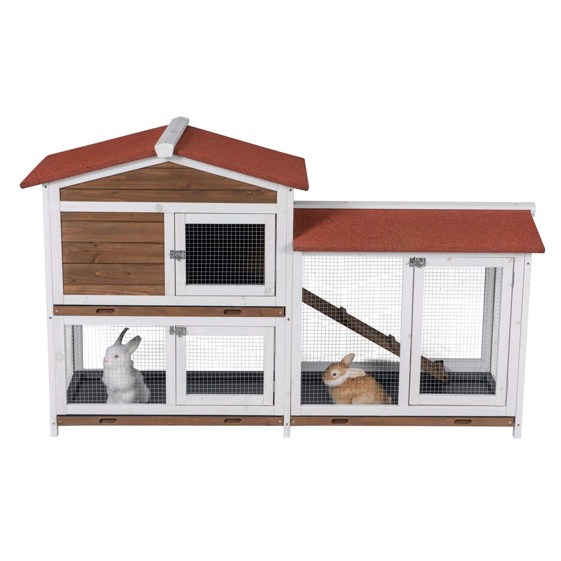 good life new two floors wooden rabbit hutch