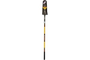 Structron-STR-S604 Drain Spade 14 Gauge Shovel with Premium Fiberglass Handle (Various Size and Style), 48" Premium Fiberglass handle with ProGrip, S600 Power Series- 16" / Forward Turned Step Head