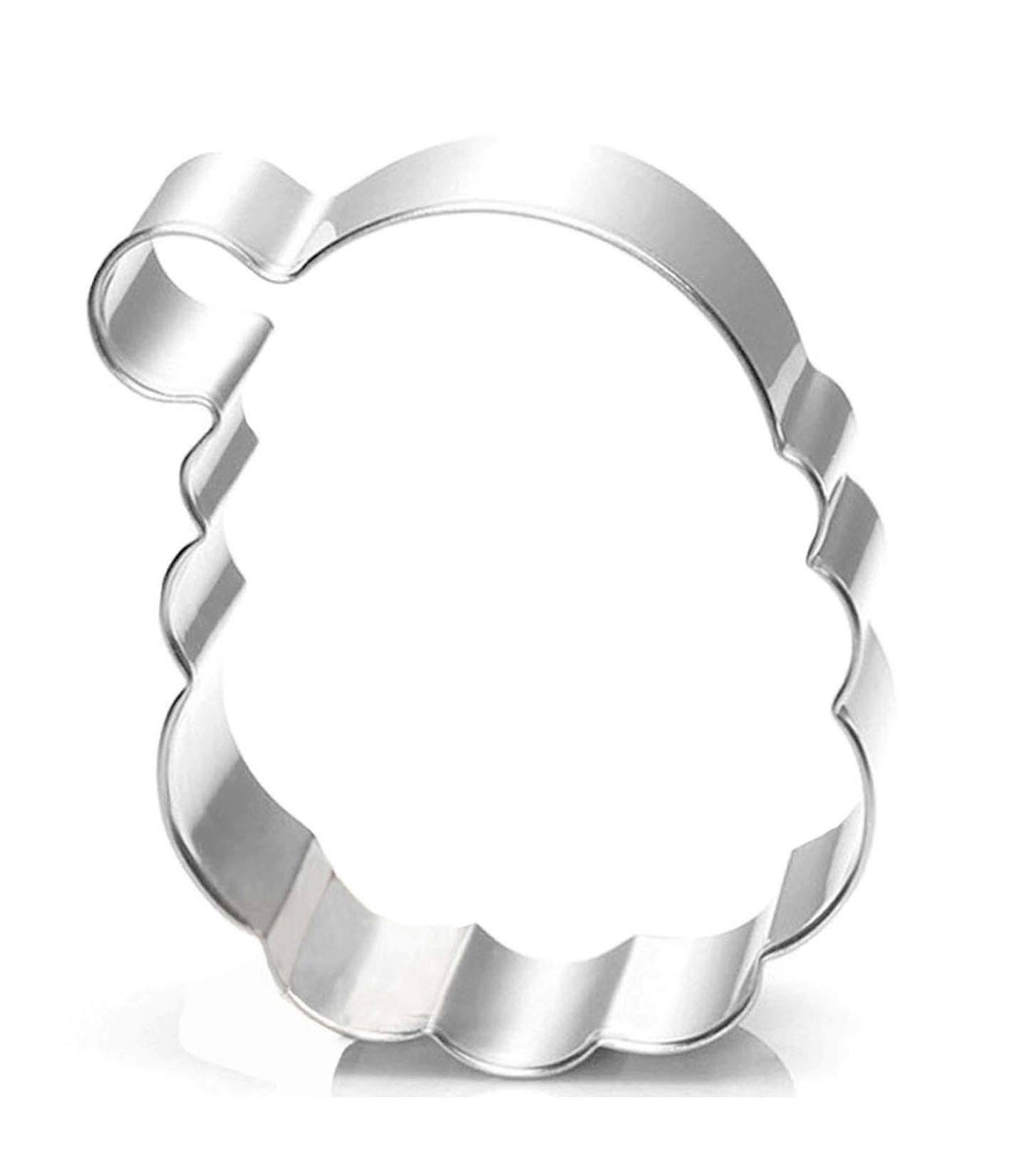 WJSYSHOP Santa Claus Face Cookie Cutter - Stainless Steel