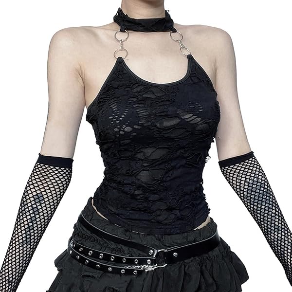T-shirt Buddhist Punk à Manches Découpées - Motifs Crânes Et Os - Taille 6 - Style Goth Emo - Coton 100% - Couleur Ivoire