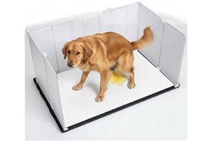 FDSDEFEN Litter Box Splash Guard, Litter Box Pee Shields for Dogs, Easy to Clean Indoor Dog Fence with Puppy Pee Pad Holder Tray Fits
