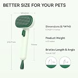 Aumuca Cat Brush for Long or Short Haired Cats Forest Green De-Shedding Tool view 8