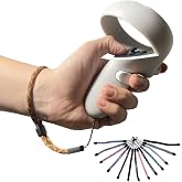 Improved Replacement Wrist Wraps for Oculus Quest 2 Gen Controller, Professional Wrist Lanyards with Resin White Stopper, Replacement Adjustable Hand Straps for Oculus Controller（Brown）