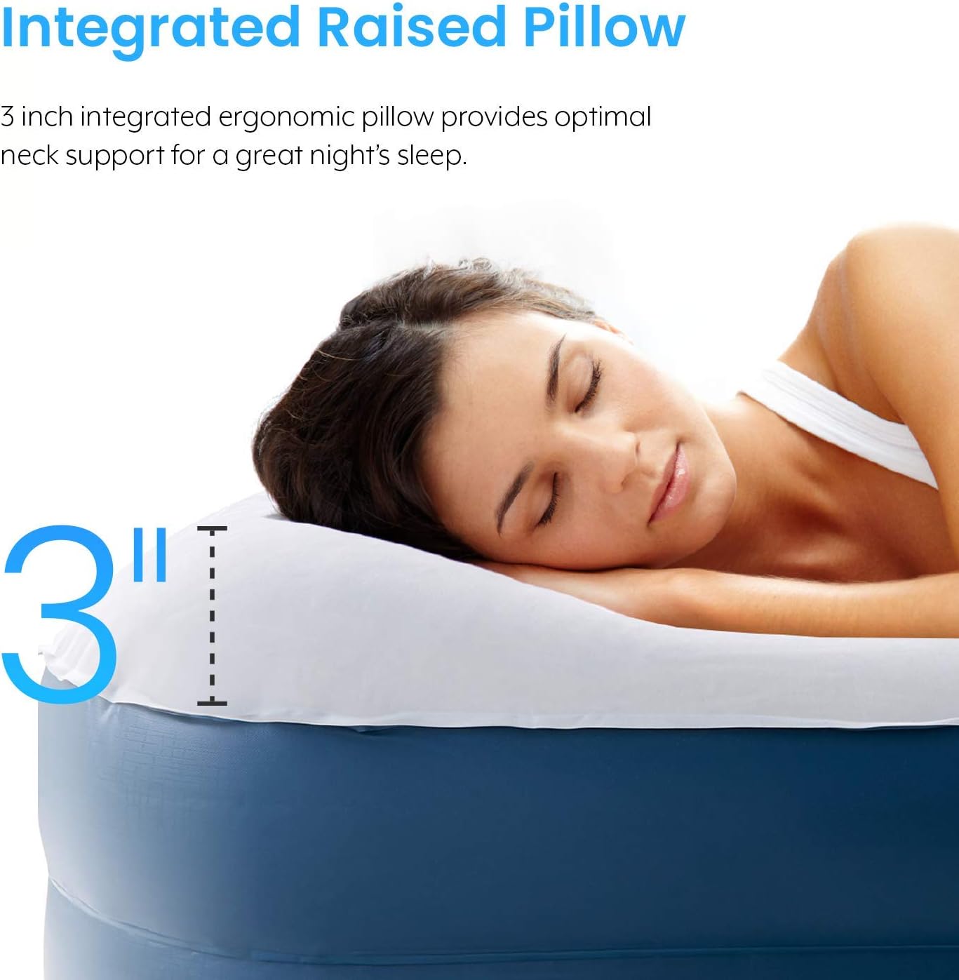 Active Era Queen Air Mattress with Built in Pump & Raised Pillow – Puncture Resistant with Waterproof Flocked Top, Elevated Inflatable Air Bed for Guests: Sports & Outdoors