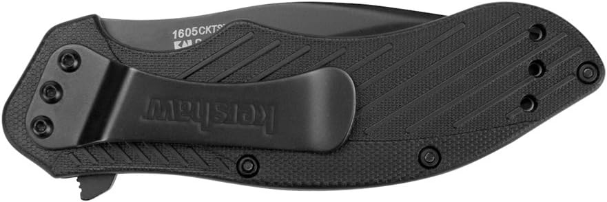 Kershaw Clash Pocket Knife, Black Serrated (1605CKTST); 3.1” Stainless Steel Blade with Black-Oxide Coating; Glass-Filled Nylon Handle with SpeedSafe Opening and Reversible Pocketclip; 4.3oz : Hunting Knives : Sports & Outdoors