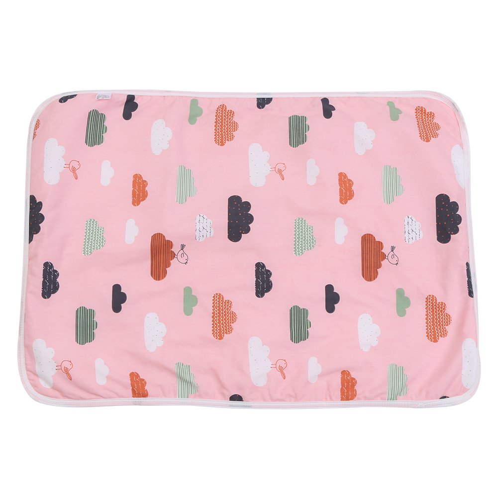 Baby Crib Mattress Pad Waterproof Cotton Diapering Sheet Protector Reusable Washable Bed Pad for Infant Urine Proof Mattress Cover Diaper Changing Pad