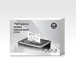 Wingwise 48-Pack Shredder Lubricant Sheets, 8.5 x 6