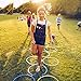 FUN LITTLE TOYS 4 Outdoor Lawn Games Includes 4 Potato Sack Race Bags, 8 Hopscotch Rings, Toss Game Set with 4 Bean Bags and 4 Chasing Race Game Vests, Kids Outdoor Toys Birthday Party Games