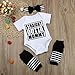 Vovotrade 3PCS Outfit Set Newborn Infant Baby Girl Clothes Romper+Leg Warmers+Bow Headband (3M, White)
